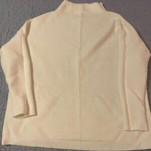 Anrabess oversized slouchy mock neck sweater white size xl